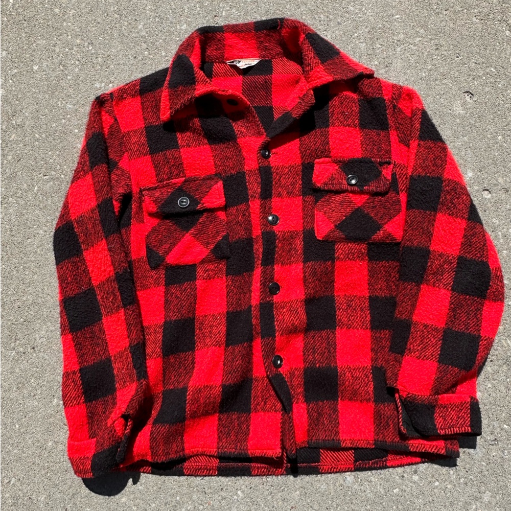 Vintage 1970s explorer jacket sportchief lwl wool buffalo plaid shirt